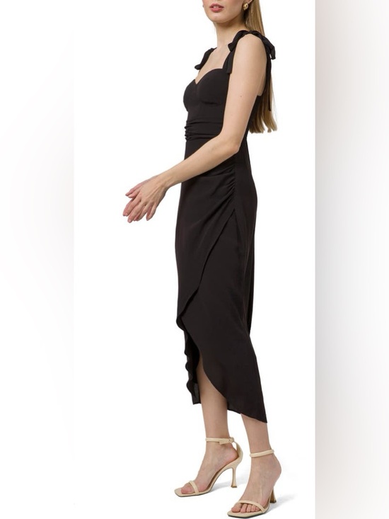 WAYF Malibu Faux Wrap Midi Dress - Picture 4 of 7